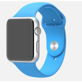 Apple Watch 38mm Silver Aluminum Case with Blue Sport Band (MJ2V2)