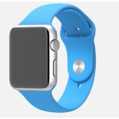 Apple Watch 38mm Silver Aluminum Case with Blue Sport Band (MJ2V2)