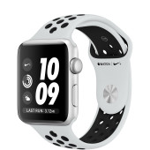 Apple Watch Nike+ Series 3 GPS 42mm Silver Aluminum w. Pure Platinum/BlackSport B. (MQL32)