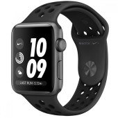 Apple Watch Nike+ Series 3 GPS 38mm Space Gray Aluminum w. Anthracite/BlackSport B. (MQKY2)
