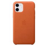 Чехол Накладка для iPhone 11 Apple Leather Case (Saddle Brown)