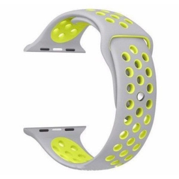 Ремінець-браслет для Apple Watch 42mm Silicone Nike Sport Band (Grey-Green) - фото Ремінець-браслет для Apple Watch 42mm Silicone Nike Sport Band (Grey-Green)