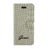 Чохол Книжка для iPhone 5/5S GUESS Crocodile Glare (бежевий) (шкіра)