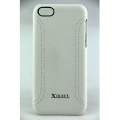 Чехол Накладка для iPhone 5C XMART NEW MIX (белый) (кожа)