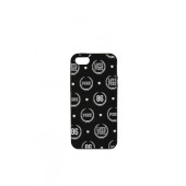 Чехол Накладка для iPhone 5/5S PINK Strong (черный) (силикон)