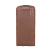 Чехол Флип для iPhone 5/5S A-CASE FLIP (Коричневый) (Кожа)