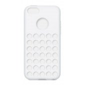 Чехол Накладка для iPhone 5C Creative Cace (белый) (силикон)
