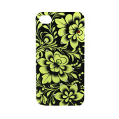 Чехол Накладка для iPhone 4/4S LAVAS SWAROVSKI Flower (Жёлтый) (Пластик)