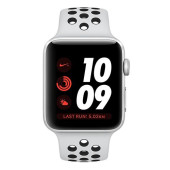 Apple Watch Nike+ Series 3 GPS + Cellular 42mm Silver Aluminum w. Pure Platinum/BlackSport B. (MQME2)