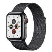 Apple Watch Series 5 LTE 40mm Space Black Steel w. Space Black Milanese Loop - Space Black Steel (MWWX2)