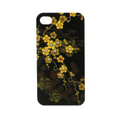 Чохол Накладка для iPhone 4/4S LAVAS SWAROVSKI Flower (Чорний) (Пластик)