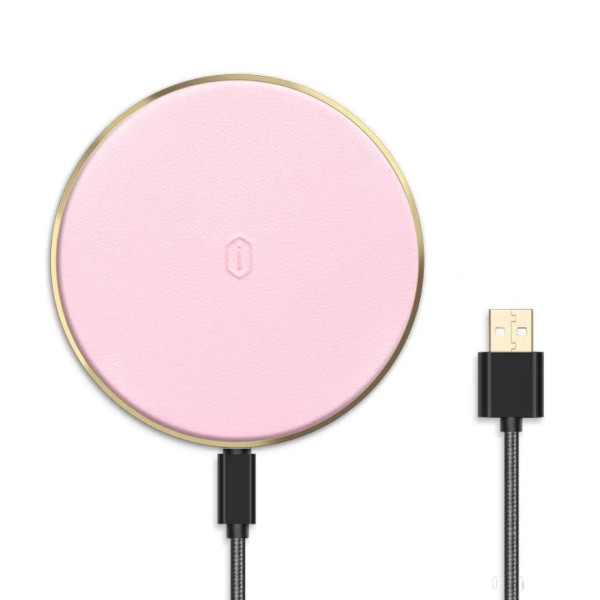 Безпроводное зарядное устройство WiWU Quantus Wireless Charger QC100 (Pink) - фото Безпроводное зарядное устройство WiWU Quantus Wireless Charger QC100 (Pink)