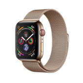 Apple Watch Series 4 GPS + LTE 44mm Gold Steel w. Gold Milanese l. Gold Steel (MTX52)