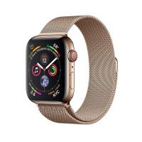 Apple Watch Series 4 GPS + LTE 44mm Gold Steel w. Gold Milanese l. Gold Steel (MTX52)