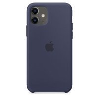 Чохол Накладка для iPhone 11 Apple Silicon Case (Midnight Blue) (Полиулетан)