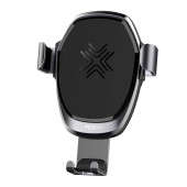 Авто-держатель с беспроводной зарядкой Rock Gravity (black)