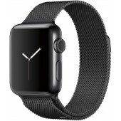 Apple Watch Series 2 38mm Space Black Stainless Steel Case with Space Black Milanese Loop (MNPE2)