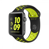Apple Watch Nike+ 38mm Space Gray Aluminum Case with Black/Volt Nike Sport Band (MP082)