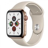 Apple Watch Series 5 LTE 44mm Stainless Steel Case with Stone Sport Band (MWWH2)