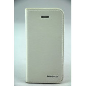 Чехол Книжка для iPhone 5/5S NUOKU (Белый) (Преcсованая кожа)