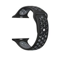 Ремінець-браслет для Apple Watch 38mm Silicone Nike Sport Band (obsidian-black)