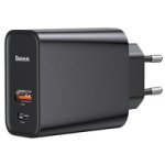 Мережевий зарядний пристрій Baseus Speed PPS Quick Charger PDout/USB/30W/5A/QC/PD Black