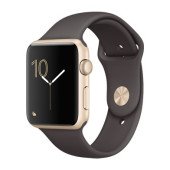 Apple Watch Series 1 42mm Gold Aluminum Case with Cocoa Sport Band (MNNN2)
