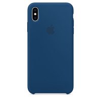 Чехол Накладка для iPhone Xs Max Apple Silicon Case (Blue Horizon ) (Полиулетан)