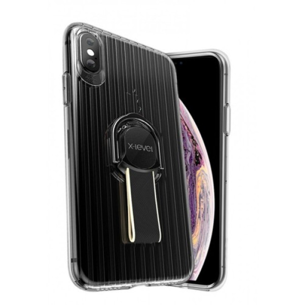 Чохол Накладка для iPhone Xs Max X-Level Suit Case (black)