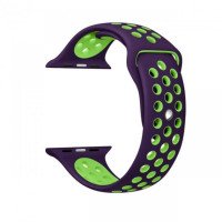 Ремінець-браслет для Apple Watch 42mm Silicone Nike Sport Band (purple-green)