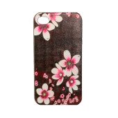 Чехол Накладка для iPhone 4/4S LAVAS SWAROVSKI Flower (Коричневый) (Пластик)