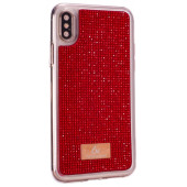 Чехол накладка iPhone XS Max The Bling World Stone TPU Case (red)