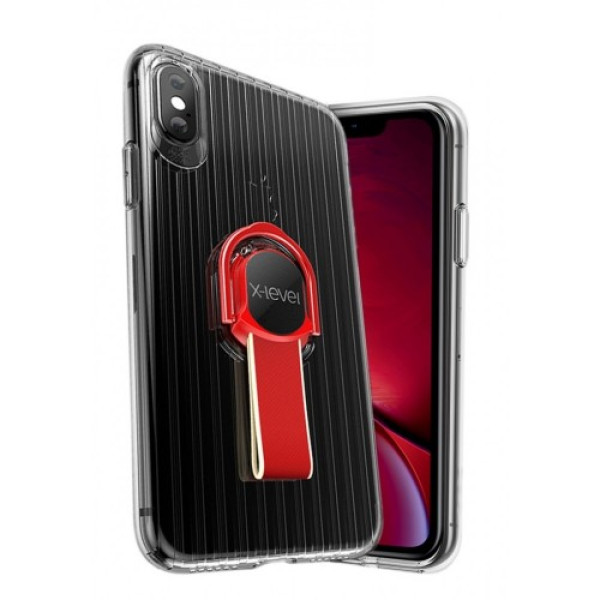 Чехол Накладка для iPhone Xs Max X-Level Suit Case (red)