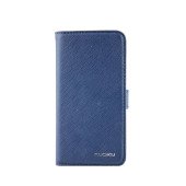 Чехол Книжка для iPhone 5/5S NUOKU (темно синий) (кожа)