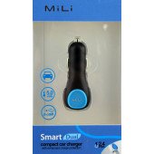 Автомобільний зарядний пристрій MILI Power 2*USB(2,4 A) для iPad/iPhone/iPod (Чорний)