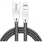 Кабель Lightning Hoco U11 Zinc Alloy Reflective Knitted Lightning Cable (Black)