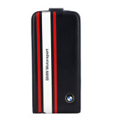 Чехол Флип для iPhone 5/5S BMW Motorsport (темно синий) (кожа)