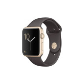 Apple Watch Series 2 42mm Gold Aluminum Case with Cocoa Sport Band (MNPN2)
