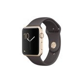 Apple Watch Series 2 42mm Gold Aluminum Case with Cocoa Sport Band (MNPN2)