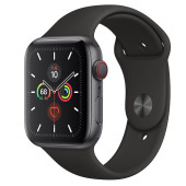 Apple Watch Series 5 LTE 44mm Space Gray Aluminum w. Black b.- Space Gray Aluminum (MWW12, MWWE2)