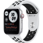 Apple Watch Nike SE GPS + Cellular 44mm Silver Aluminum Case w. Pure Platinum/Black Nike Sport B. (MG043)