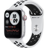 Apple Watch Nike SE GPS + Cellular 44mm Silver Aluminum Case w. Pure Platinum/Black Nike Sport B. (MG043)