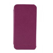 Чехол Книжка для iPhone 5/5S MELKCO Premium (Сереневый) (Кожа)