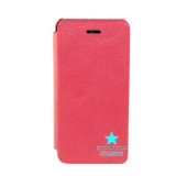 Чехол Книжка для iPhone 5/5S SANTA BARBARA DESINGNER (Розовый) (Кожа)