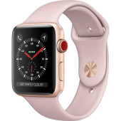 Apple Watch Series 3 GPS + Cellular 42mm Gold Aluminum w. Pink Sand Sport L. (MQKT2)