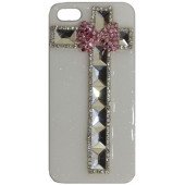 Чехол Накладка для iPhone 5/5S AVA DIAMOND Bantu (Розовый) (пластик)