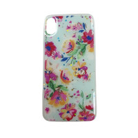 Чехол накладка iPhone Xs Max  Magic Flower (sky blue)