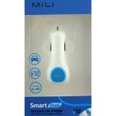 Автомобільний зарядний пристрій MILI Power 2*USB(2,4 A) для iPad/iPhone/iPod (Білий)