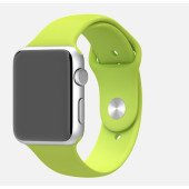Apple Watch 42mm Silver Aluminum Case with Green Sport Band (MJ3P2)