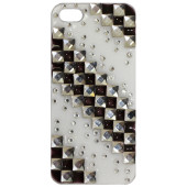 Чехол Накладка для iPhone 5/5S AVA DIAMOND (Черный) (пластик)